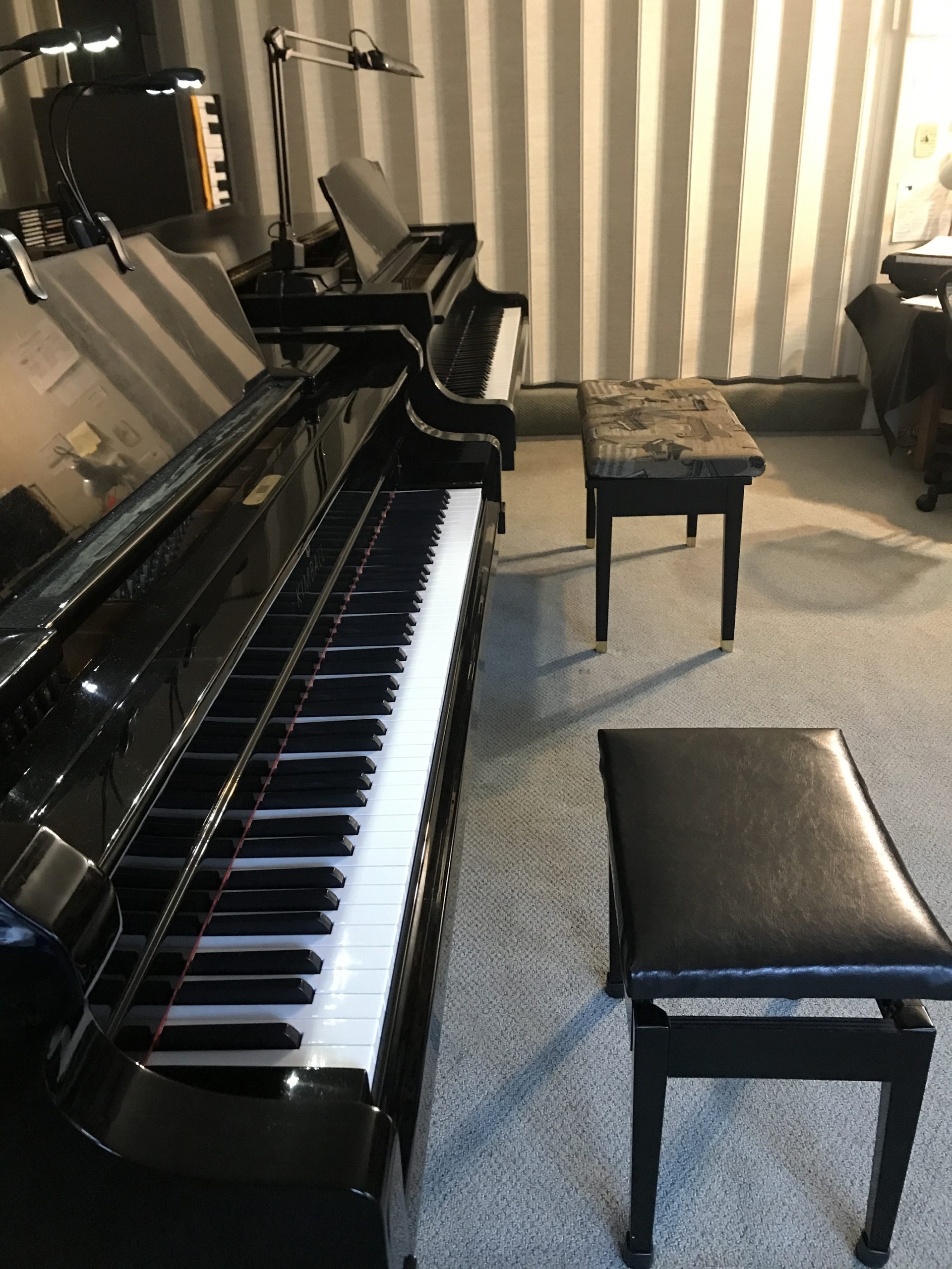 photo of two pianos